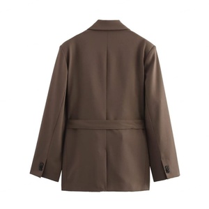 Abrigo de Botones Vintage para Mujer, Primavera 2025, Blazer Recto Elegante y Moderno, Impermeable, con Bolsillos, para un Look Casual - Product Image 2