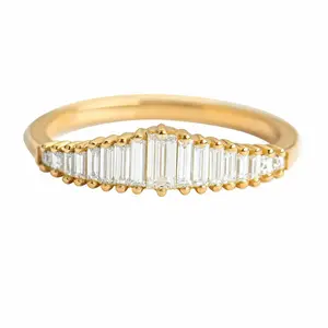 Custom Designer Jewelry Cubic Zirconia Art Deco Sterling Silver 925 Crown Ring For Women