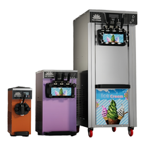 Vente à chaud de machine à crème glacée molle à trois saveurs certifiée CE Fabricant de machine à yaourt glacé