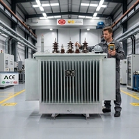 Transformateur triphasé immergé dans l'huile à enroulement en cuivre toroïdal 50/60Hz, norme IEC60076, 50KVA, 100KVA, 125KVA, 200KVA, 11KV, 15KV