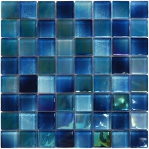 Mosaico <span class=keywords><strong>de</strong></span> Vidrio Esmerilado Azul Verde, Azulejos <span class=keywords><strong>de</strong></span> Mosaico <span class=keywords><strong>de</strong></span> Vidrio para Piscina, Baño, Cocina, Pared - Product Image 4