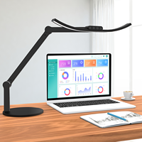 Lampe de bureau à bras articulé incurvé, design 2026, la plus récente, lampe de chevet, lampe de bureau d'architecte de 45 cm de long avec base