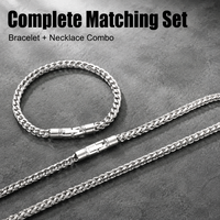 Bracelet tendance classique maille cubaine Figaro en acier inoxydable 316L argenté poli, résistant au ternissement, étanche et réglable pour homme