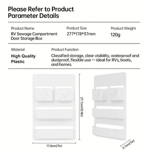 Organisateur de rangement mural noir et blanc pour camping-car, poche de rangement murale en ABS pour accessoires intérieurs de camping-car, <span class=keywords><strong>caravane</strong></span>, fourgon aménagé - Product Image 5