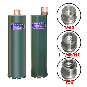 Broca de Diamante Roscada M22 1 1/4UNC T32, Utilizada para Perforar Paredes de Aire Acondicionado, Diámetro 25-200 mm, Longitud <span class=keywords><strong>Total</strong></span> 395 mm - Product Image 3
