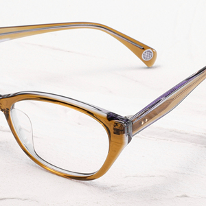 Gafas con montura completa tipo ojo de gato, color marrón sólido, anti-UV, unisex, para adultos, monturas para corrección de la visión, JMM85RX - Product Image 5
