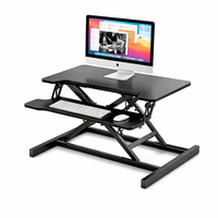 Support de levage à ressort à gaz pour bureau ergonomique double avec clavier et support pour ordinateur portable