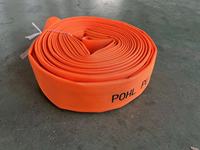 Tuyau d'incendie plat flexible de 6 pouces, haute pression, en toile de coton, certifié ISO9001, longueur 30m, pour l'irrigation et la lutte contre l'incendie