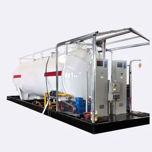 lpg tank skid mounted complete portable gas filling station price