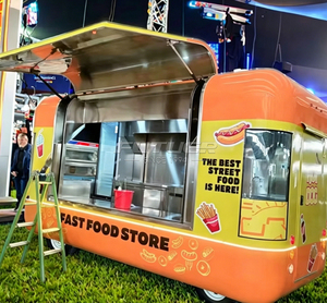 Remolque de café, Restaurante de pizza, Remolque de hot dogs y helados, Carrito de pizza, Remolque de comida móvil con cocina para papas fritas, Camioneta de comida móvil con café - Product Image 4