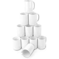 Tasses en porcelaine personnalisées, tasses blanches simples, tasses en céramique pour sublimation, tasses en céramique blanches vierges, cadeau promotionnel, tasses à café en céramique