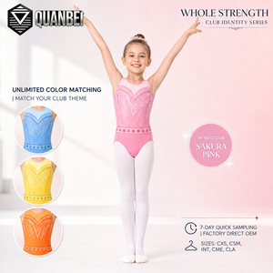 <span class=keywords><strong>Justaucorps</strong></span> de gymnastique rythmique personnalisés avec logo, sans manches, dos croisé scintillant, vente en gros directe usine - Product Image 2