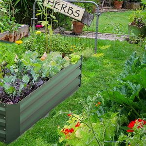 Prix d'usine - Jardinière en métal galvanisé en forme de U de 17 pouces, jardinières et pots de jardinage d'extérieur pour usage domestique - Product Image 3
