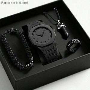 นาฬิกาข้อมือผู้ชายสไตล์ลำลองสีดำ แฟชั่นหรูหรา ยี่ห้อ IStapromo Gifts ระบบควอตซ์ - Product Image 2