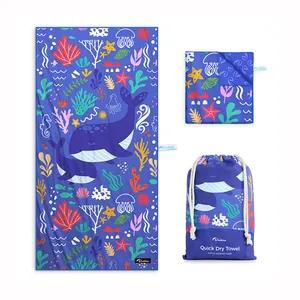 60''x30'' Kids Microfiber Beach Towel for Girls & Boys