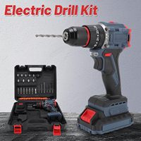 Perceuse sans fil 21V, qualité industrielle, couple réglable, double vitesse, batterie lithium
