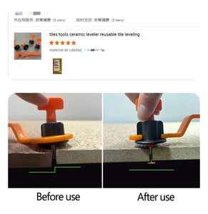 Clips d'alignement remplaçables <span class=keywords><strong>de</strong></span> haute qualité pour interstices <span class=keywords><strong>de</strong></span> 1,5 mm, pour la décoration intérieure facile à réaliser <span class=keywords><strong>de</strong></span> salles <span class=keywords><strong>de</strong></span> bain et cuisines d'appartements - Product Image 2