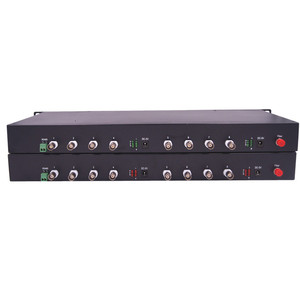 Transceptor de Fibra Óptica, Convertidor de Video AHD CVI TVI Analógico HD de <span class=keywords><strong>2</strong></span>, 4, 8, 16 Puertos BNC, Transmisor y Receptor Óptico de 20KM - Product Image 4