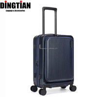 Valise de voyage pliable à ouverture frontale avec porte-gobelet, balance intégrée, compression sous vide et roues pivotantes USB