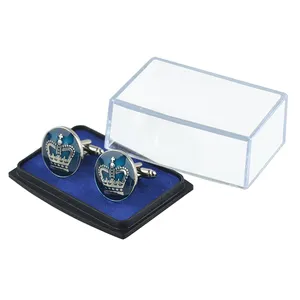 Custom Logo Design Your Own Cufflinks Cufflink And Tie Clip Gift Box Sterling Silver Cufflinks