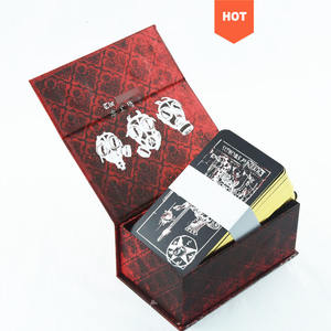 Ukuran khusus <span class=keywords><strong>Tarot</strong></span> Geladak emas lapisan emas dicetak dalam plastik dengan buku panduan untuk permainan pendidikan penggunaan kartu <span class=keywords><strong>Tarot</strong></span> yang dipersonalisasi - Product Image 2