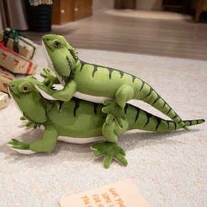 Peluche Realista de Dragón Barbudo, <span class=keywords><strong>Iguana</strong></span> Verde, Juguete de Peluche Suave, Lagarto de Peluche, Animal de Peluche Hipoalergénico de Poliéster, Muñeco de Peluche para Niños - Product Image 3
