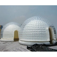Événement extérieur Pop up blanc air gonflable Igloo dôme tente chapiteau Igloo cirque gonflable fête tente discothèque publicité tente
