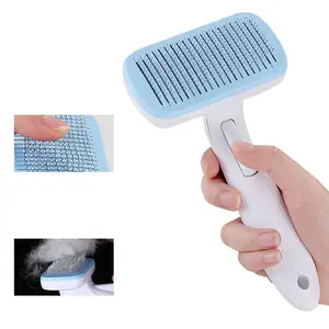 2024 New Products Automatic cleaning Pet brush Pet hair remover Dog hair removal comb beauty products