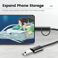 Câble OTG 2 en 1 Micro USB Type C vers USB 3.0 Adaptateur de câble de données OTG pour téléphone portable Tablet PC