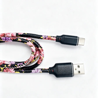 Câble de données imprimé en cuir PU de haute qualité, nouveau style, avec charge rapide 2A pour iPhone et Type-C Todugu T-155