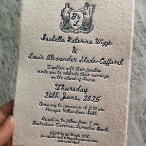 Tarjeta <span class=keywords><strong>de</strong></span> Invitación <span class=keywords><strong>de</strong></span> Boda Elegante y Sencilla Personalizada, Impresión Tipográfica Refinada para Ceremonia <span class=keywords><strong>de</strong></span> Matrimonio Moderna, Fiesta, Recepción, Evento Especial - Product Image 4