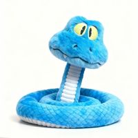 Nouvelle peluche serpent bleue personnalisable en forme de jouet en peluche de Noël, cadeau, porte-clés de voiture, remplie de coton PP