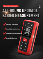 Alat Ukur Jarak Laser Digital Industri 80m, Pengukur Luas Volume Multimeter, Model ME80 untuk Konstruksi, Warna Merah +