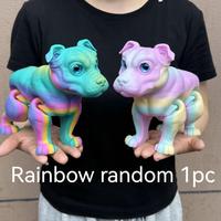 Vashine - Figuras de Perros Pit Bull Impresas en 3D, Divertidas Decoraciones para el Hogar, Juguetes Flexibles de Cristal, Modelos de Pit Bull de Plástico Impresos en 3D