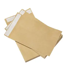 厂家批发天然牛皮纸信封复古空白信封自粘封口牛皮纸信封