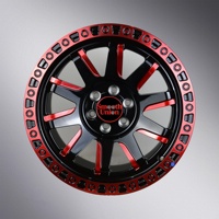 Velg Mobil Off-road Kustom Smooth Union 17-21 Inch 5/6/8 Lubang Finishing Hitam Model F-46 6060-T6 Aluminium