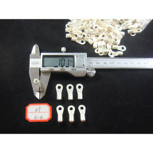 Bornes annulaires Hanyi OT6-4 en cuivre pur 6 AWG pour l'électronique et l'ingénierie électrique - Product Image 2