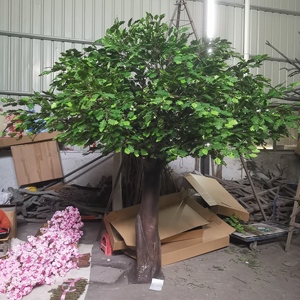 Árboles Artificiales de <span class=keywords><strong>Roble</strong></span> Grande con Aspecto Envejecido, Árbol de Ficus para Decoración - Product Image 6
