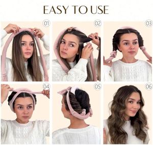 Bandeau boucleur sans chaleur en velours doux pour boucles longues, protection des cheveux pendant la nuit - Product Image 4