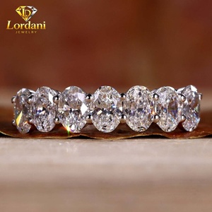 <span class=keywords><strong>Anello</strong></span> Eternity in Oro Massiccio 14k 18k con Diamanti Creati in Laboratorio CVD HPHT Certificati IGI, <span class=keywords><strong>Taglio</strong></span> <span class=keywords><strong>Smeraldo</strong></span> per Anelli di Diamanti - Product Image 2
