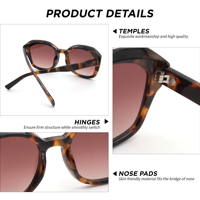 Lunettes de soleil carrées noires surdimensionnées de luxe, classiques, tendance, pour hommes et femmes, protection UV, logo personnalisé, vente en gros, lunettes de soleil haut de gamme