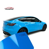 Vinilo OEM Azul Cielo, Certificado SGS, Película Autoadhesiva para Envoltura de Vehículos de Alto Brillo que Cambia de Color, para Autos de Lujo