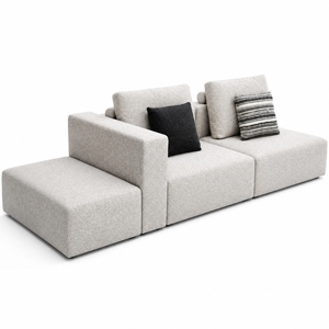 Sofá Compacto de Tela JM de 3 Plazas 3420x1600x710mm |   Uso en Salas de Estar de Apartamentos Pequeños |   Venta al por mayor - Product Image 1