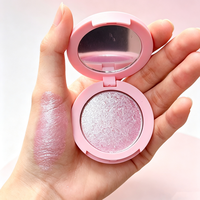 Palette de maquillage vegan en gros, palette de surligneur unique, marque privée, pigment de surligneur