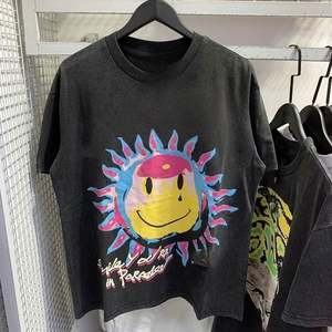 أعلى جودة جودة الهيب هوب الجحيم تي شيرت نجمة الوزن الثقيل بين الجميح تي شيرت طباعة Dtg من نوع واحد ملابس الشارع حجم كبير الجحيم تي شيرت نجمة - Product Image 3