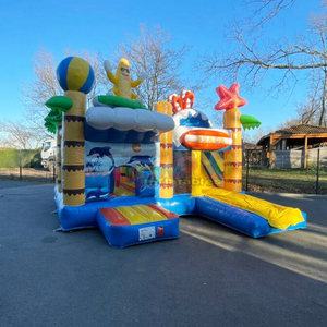 <span class=keywords><strong>Castillo</strong></span> Inflable para Niños, Brincolín Comercial para Fiestas al Aire Libre, Hupfburg Inflable, <span class=keywords><strong>Castillo</strong></span> Inflable de <span class=keywords><strong>Playa</strong></span> con Tobogán - Product Image 3