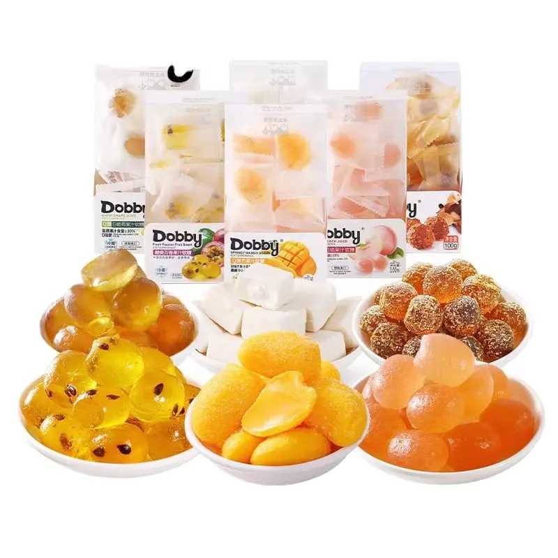 Juicy Sweet Gummy Jelly Ball Forme Snack Food Bonbons mous Fruits Bonbons mous Creative Populaire Gummy Candy