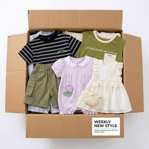 Wholesale Unisex Kids Summer Outfit Kits Mixed Styles Toddler Clothing Random Mix Children Apparel China Stock Clearance Lots - Product Image 1