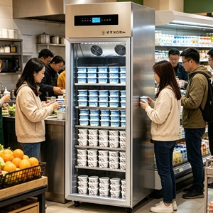 Machine à yaourt professionnelle à porte unique, armoire de fermentation intelligente avec refroidissement automatique pour les magasins de produits laitiers artisanaux - Product Image 1