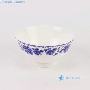 RZKX16-H-P-M-K Plato de Arroz de Cerámica Ecológica con Diseño de Plantas Azules y Blancas de Jingdezhen de 4.5 Pulgadas para Uso en Restaurantes - Product Image 5